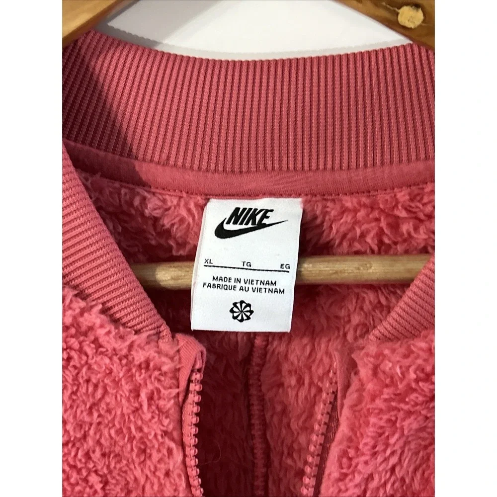 Nike Sportswear Winterized Fleece Fuzzy Jacket Girls XL Oversized Sherpa DV8135